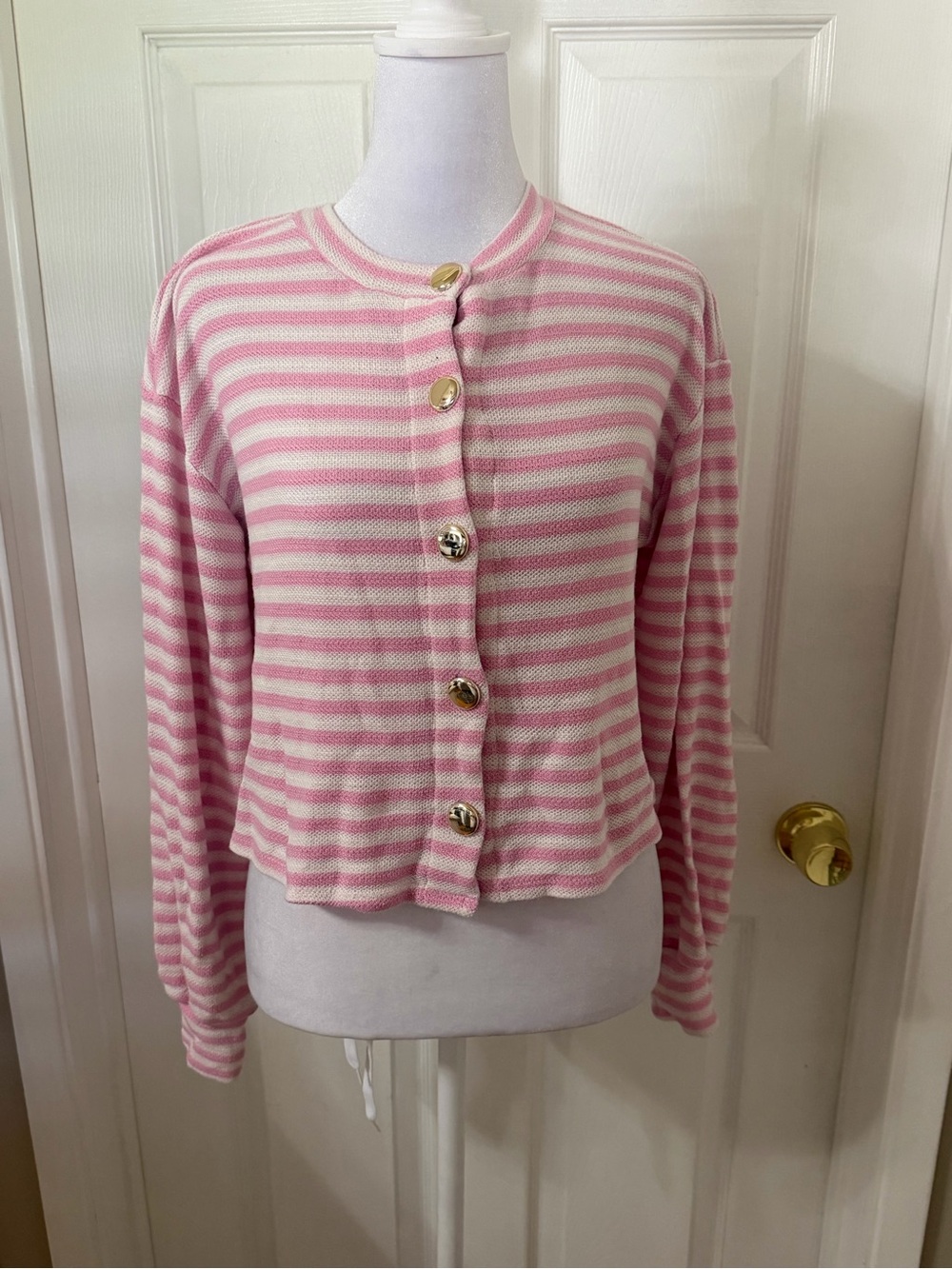 ASOS Design Pink Stripped Button Up Blouse